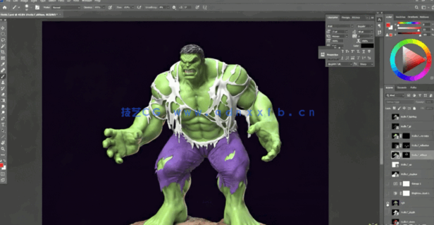 Zbrush超级英雄绿巨人完整雕刻制作训练视频教程 (图4)
