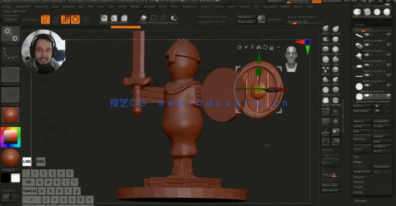 Zbrush数字雕刻3D打印模型基础技能训练视频教程(图3)