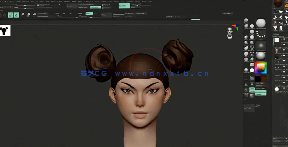 ZBrush街霸游戏春丽女性角色雕刻实例制作视频教程 (图3)
