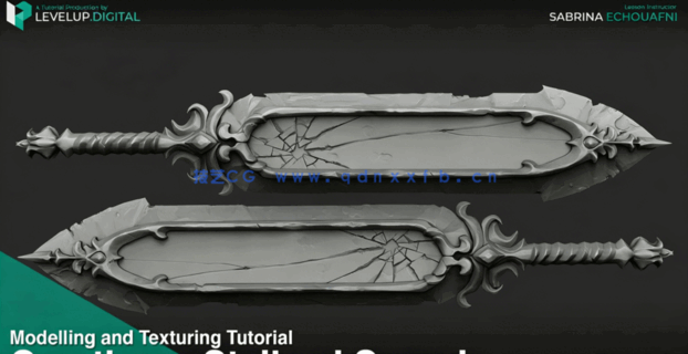 战神游戏概念艺术大剑武器设计工作流程视频教程(图2)