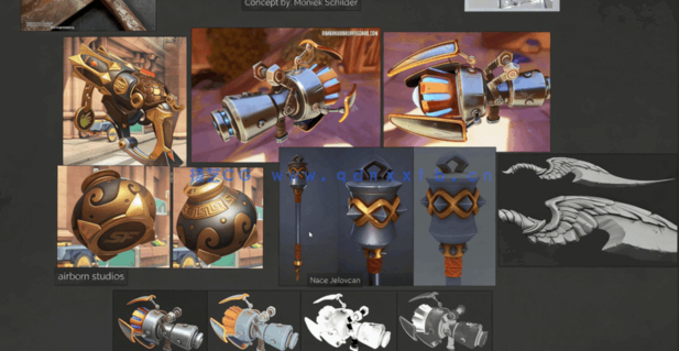 战神游戏概念艺术大剑武器设计工作流程视频教程(图5)