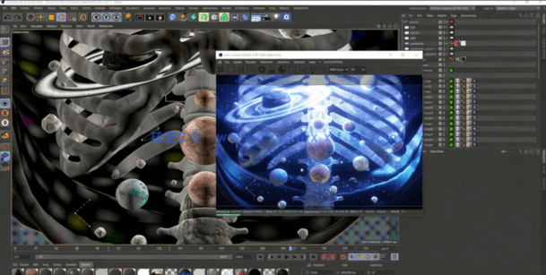 C4D+Octane渲染器创造人体宇宙科幻特效合成教程(图3)