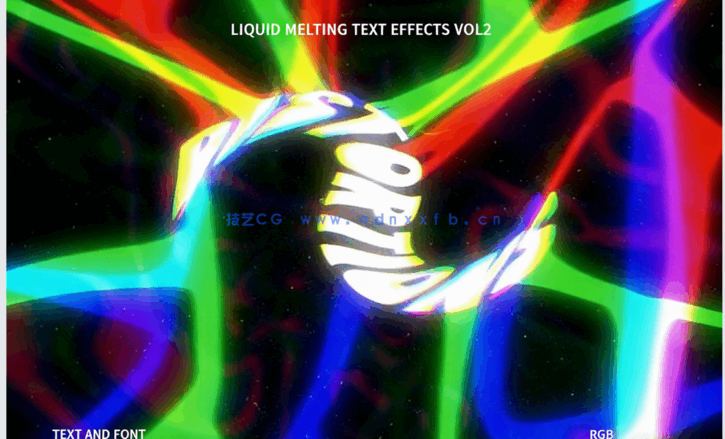 10 种不同熔化效果故障文字PSD模板(图4)