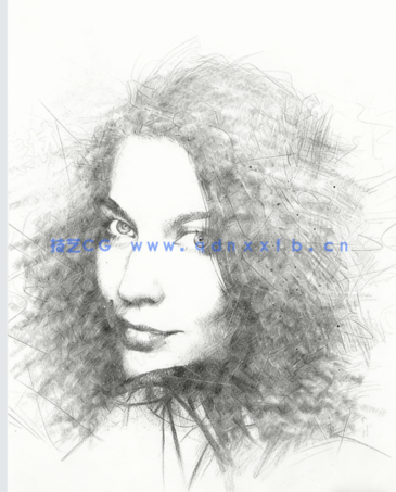 逼真写实铅笔素描草图效果PSD模板(图1)