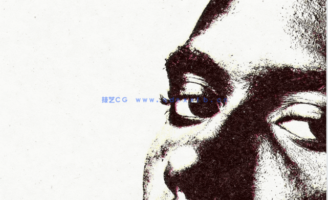 复古颗粒胶印半色调效果品牌LOGO PSD模板(图2)