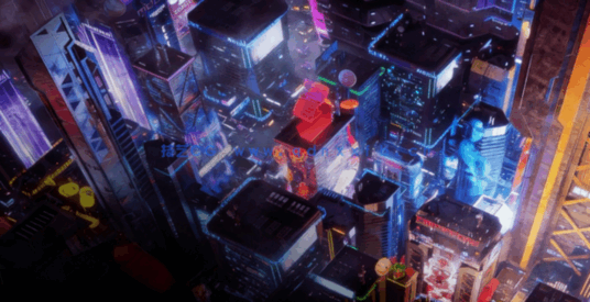 [建筑景观] 赛博朋克风格模块化摩天大楼建筑场景资产包3D模型(图2)