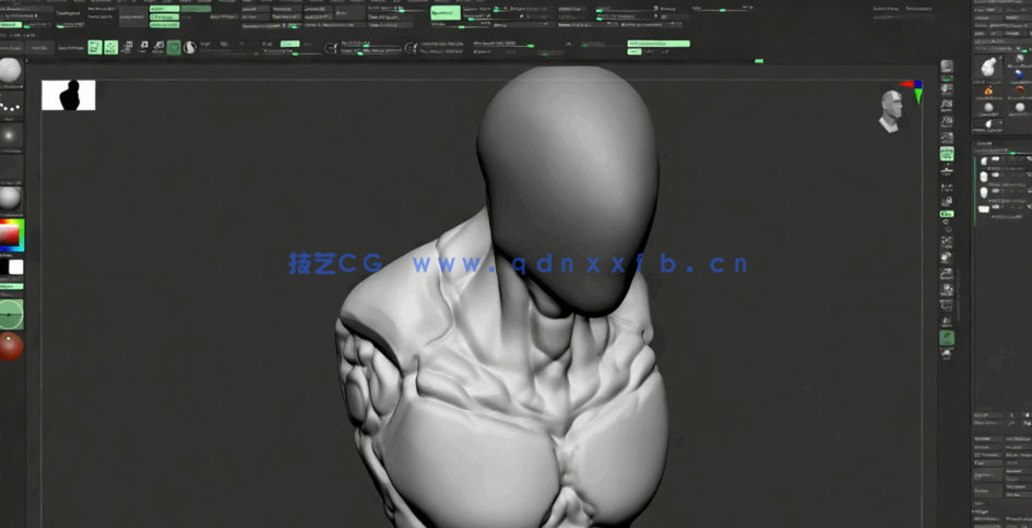 ZBrush机甲战士硬表面建模实例制作视频教程(图2)