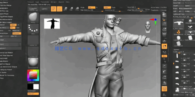  Zbrush赛博朋克黑客角色3D雕刻建模制作视频教程 (图5)