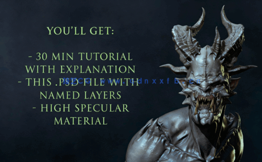 Zbrush数字雕刻高质量渲染技术训练视频教程 (图5)