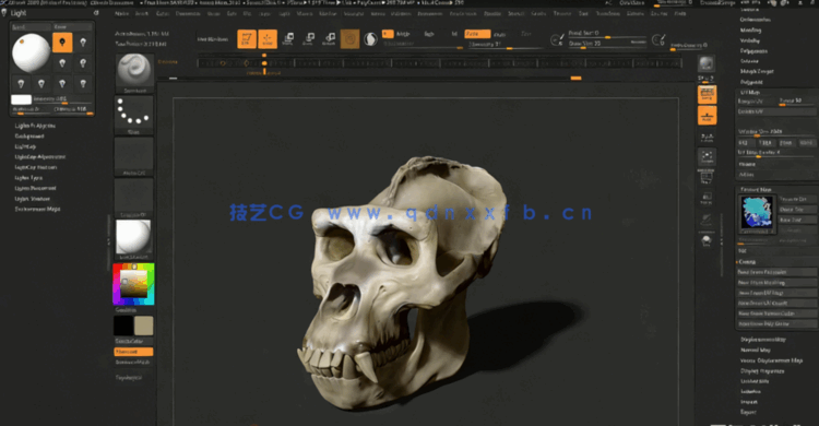 机械头骨数字雕刻建模完整制作流程视频教程(图3)