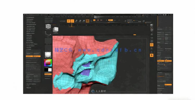 机械头骨数字雕刻建模完整制作流程视频教程(图4)