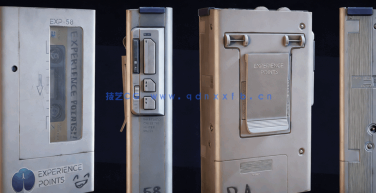 复古随身听硬表面建模与纹理化完整制作流程视频教程(图4)