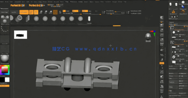 Zbrush创建硬表面美观整洁形状视频教程 (图2)