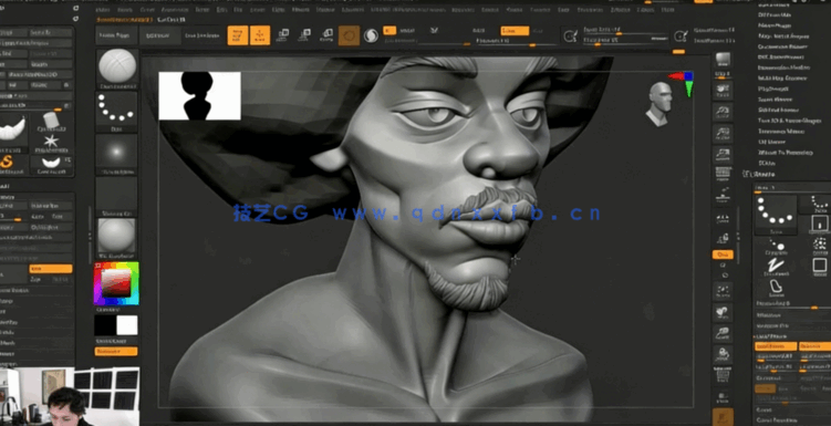 ZBrush个性角色半身像数字雕刻实例制作视频教程 (图2)