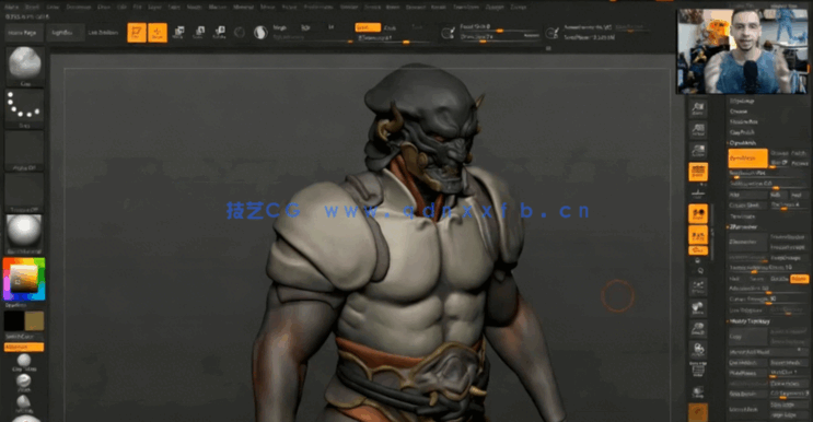 ZBrush死灵战士硬表面建模雕刻3D打印制作视频教程 (图2)
