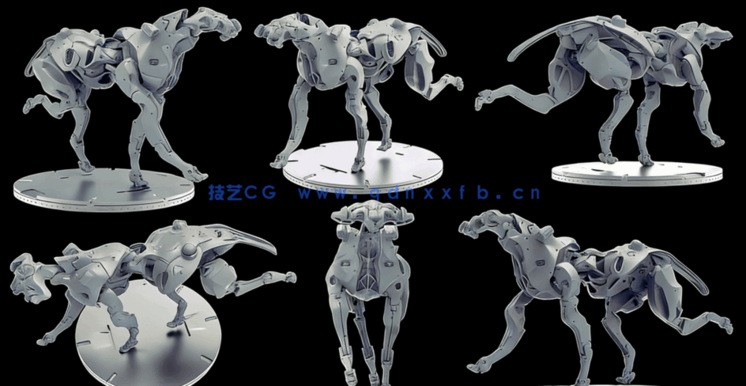 ZBrush科幻机械狗雕刻概念设计实例训练视频教程 (图2)