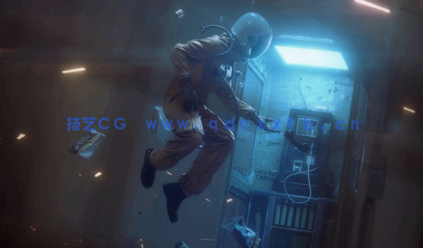 C4D工程悬浮的宇航员和蓝色电话亭夜晚环境神秘气氛室外场景源文件(图2) C4D工程悬浮的宇航员和蓝色电话亭夜晚环境神秘气氛室外场景源文件(图2)