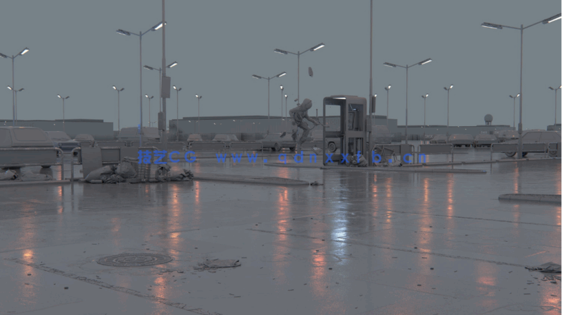 C4D工程悬浮的宇航员和蓝色电话亭夜晚环境神秘气氛室外场景源文件(图3) C4D工程悬浮的宇航员和蓝色电话亭夜晚环境神秘气氛室外场景源文件(图3)