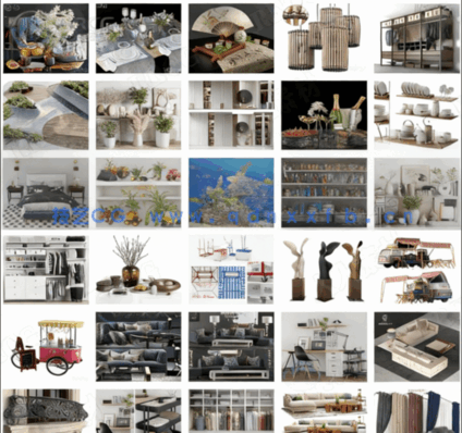 [家具模型] 精品家具装饰等3D模型合集2024年第五季(图1)