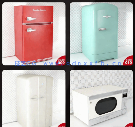 [家具模型] 44组高品质复古厨房用品厨具3D模型合集 Evermotion(图5)