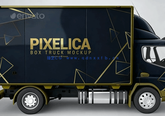 厢式卡车大型货车PSD模板合集(图5)