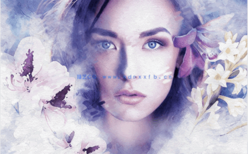 美艳鲜花装饰照片艺术特效PSD模板(图4)