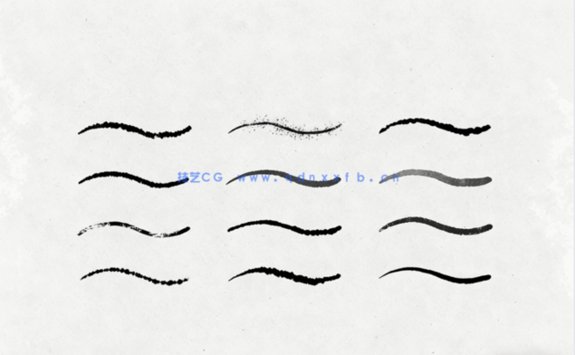 东方水墨美学数字绘画PS笔刷合集(图2)