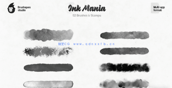 东方水墨美学数字绘画PS笔刷合集(图6)