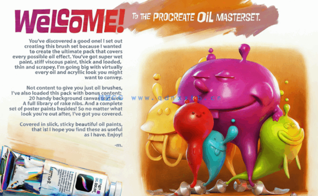 300组油彩画风格Procreate笔刷合集(图2)