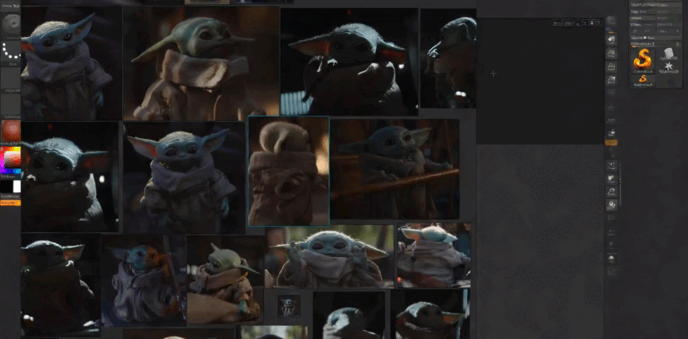 星球大战小尤达大师角色雕刻实例制作视频教程 (图3)