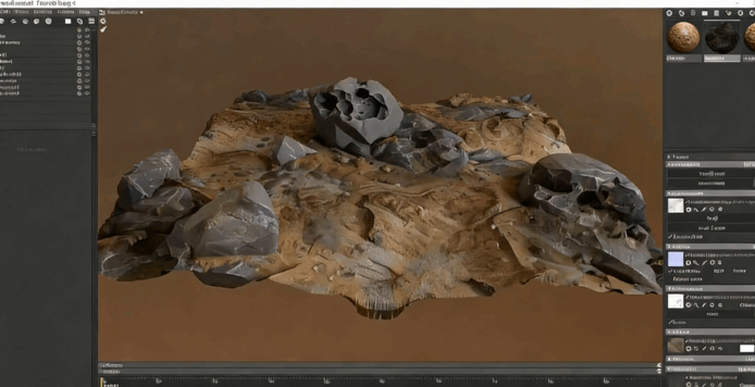 ZBrush地形岩石模型与纹理完整制作流程视频教程(图5)