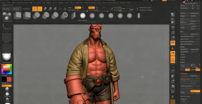  ZBrush地狱男爵角色数字雕刻完整实例制作视频教程(图3)