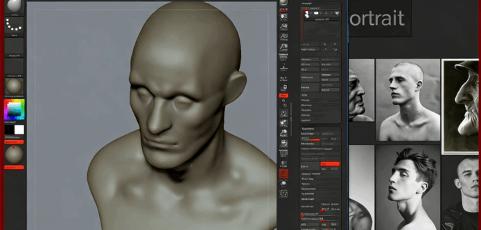 ZBrush男性头像半身骨骼数字雕刻训练视频教程(图3)