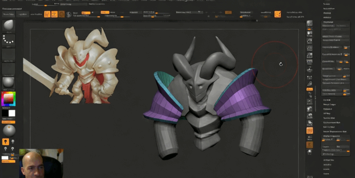 Zbrush制作Q版骑士雕刻工作流程视频教程 (图2)