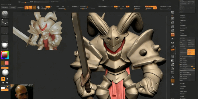 Zbrush制作Q版骑士雕刻工作流程视频教程 (图3)