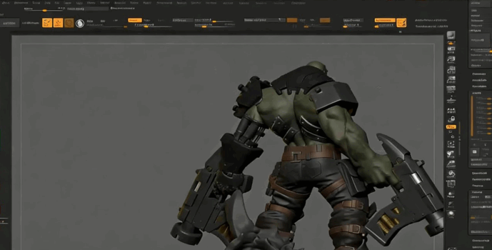  ZBrush半机械兽人角色数字雕刻实例制作视频教程 (图4)