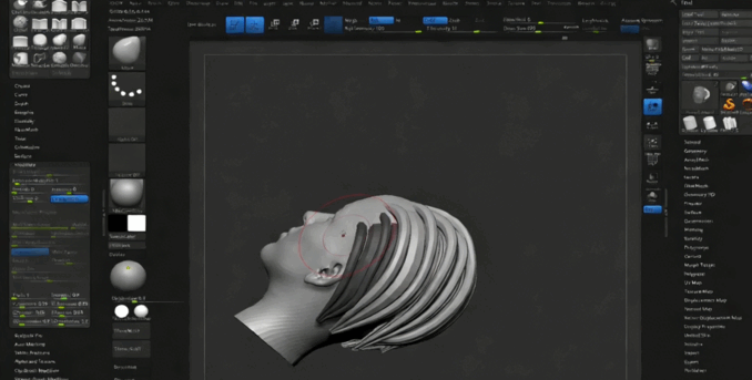 Zbrush头发雕刻自定义画笔技术视频教程 (图3)
