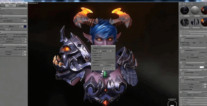 游戏女性英雄角色完整制作流程视频教程 (图5)