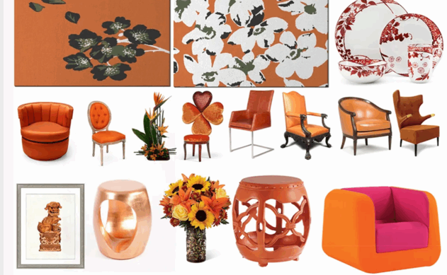 橙色系列家具灯饰布艺饰品等软装素材(图4) 橙色系列家具灯饰布艺饰品等软装素材(图4)