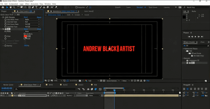AE创建小故障下三分之一标题动画视频教程(图2)