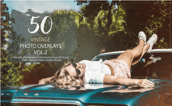 50张复古照片叠加艺术特效PS动作(图1)