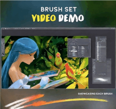 24组Rossdraws画师数字绘画自定义PS笔刷合集(图1)