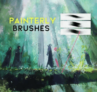 24组Rossdraws画师数字绘画自定义PS笔刷合集(图3)