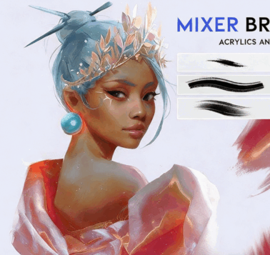 24组Rossdraws画师数字绘画自定义PS笔刷合集(图5)