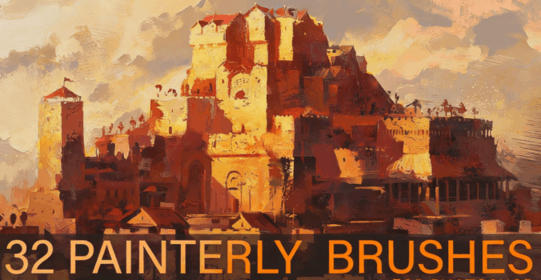 32组Eric Elwell画师数字绘画自定义PS笔刷合集(图1)