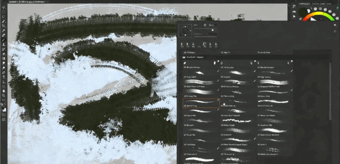 32组Eric Elwell画师数字绘画自定义PS笔刷合集(图5)
