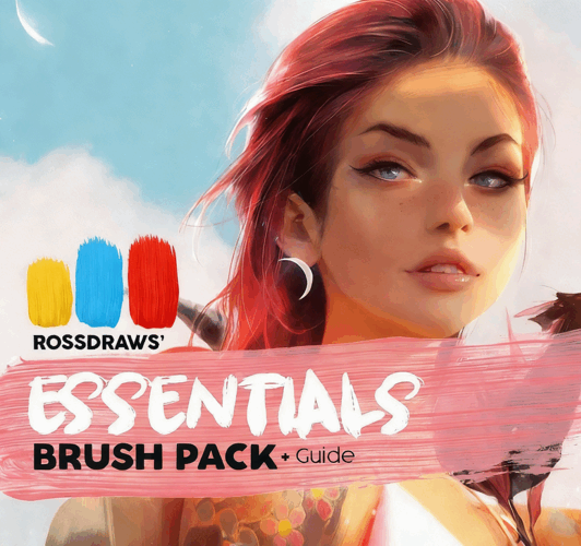 Rossdraws画师数字绘画自定义PS笔刷合集(图1)