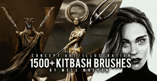 1500组概念艺术数字绘画PS笔刷合集(图4)