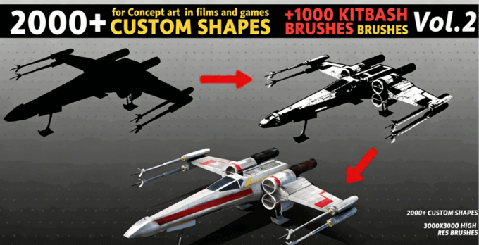 3000组概念设计自定义PS图形与PS笔刷合集(图3)