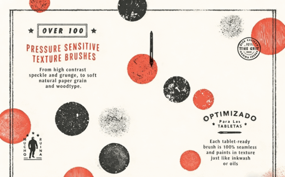 110组噪点杂质艺术风格数字绘画PS笔刷合集(图3)